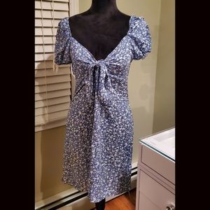 SHEIN Blue Ditsy Floral Dress